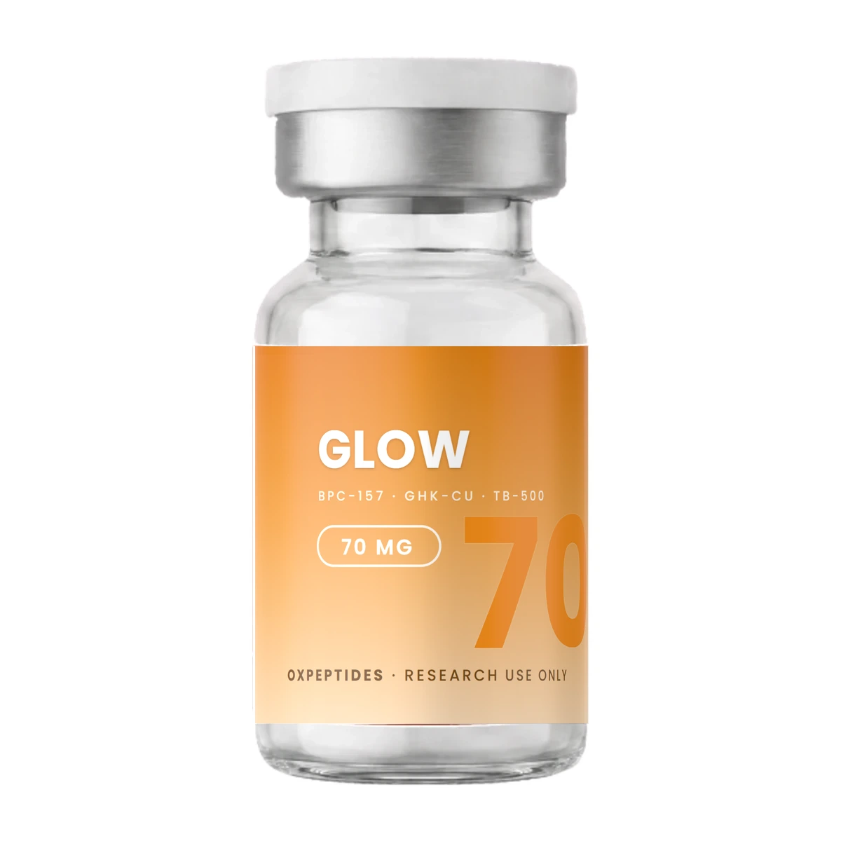 GLOW vial — lyophilized, OXpeptides label