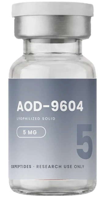AOD-9604 5 mg — lyophilized research peptide, OXpeptides vial
