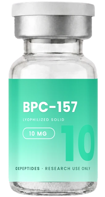 BPC-157 10 mg — sealed lyophilized vial, BPC-157 label