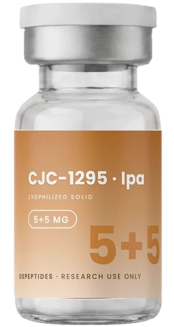 CJC-1295 / Ipamorelin 10 mg — lyophilized research peptide, OXpeptides vial