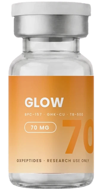GLOW 70 mg — lyophilized research peptide, OXpeptides vial