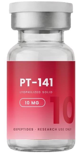 PT-141 10 mg — lyophilized research peptide, OXpeptides vial