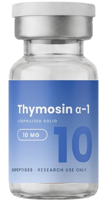 Thymosin α-1 10 mg — lyophilized research peptide, OXpeptides vial
